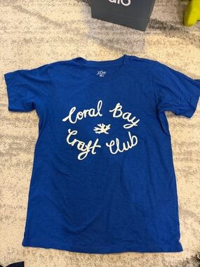 J. Crew Royal Blue Graphic Crewneck Tee
